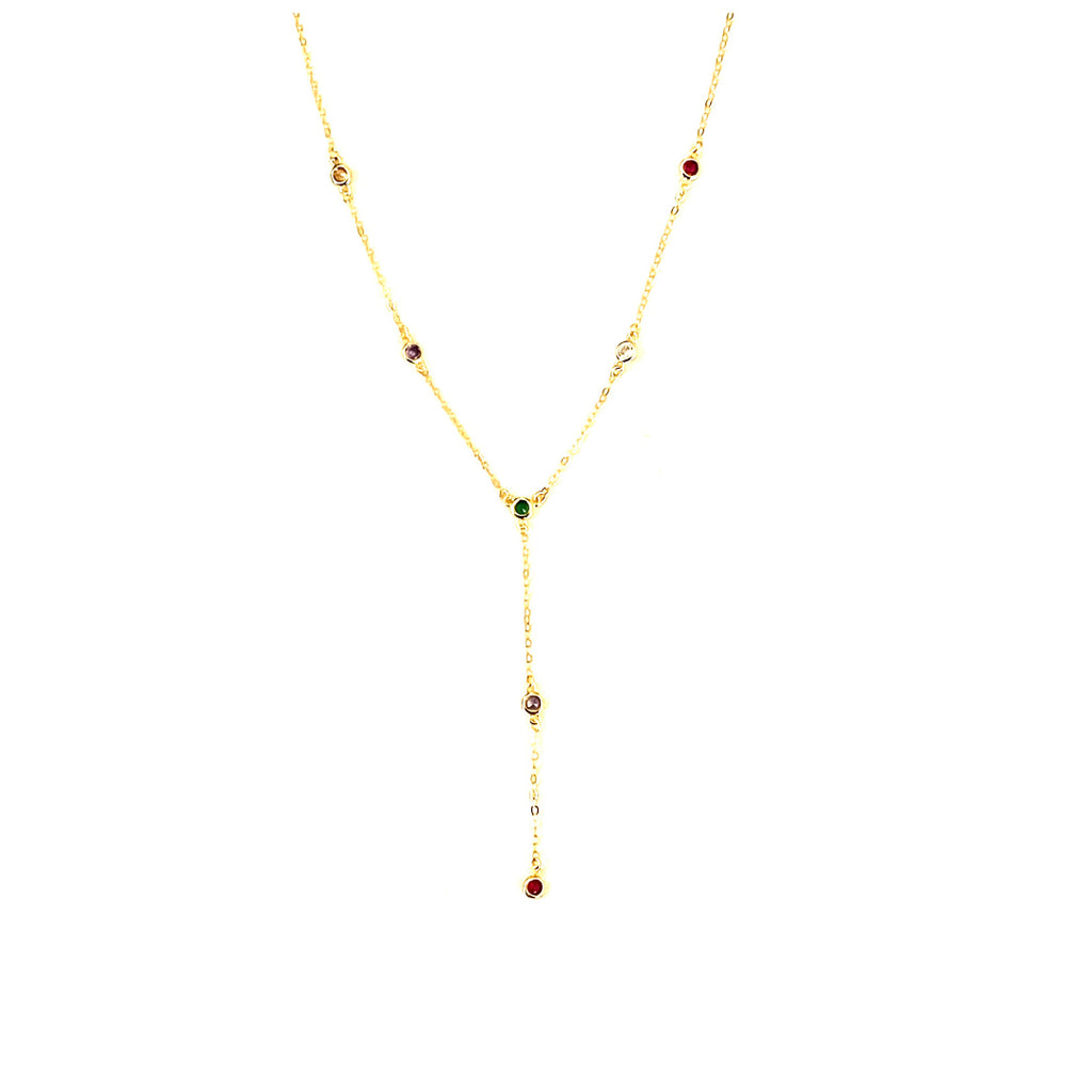 Necklace with Colored Zircons