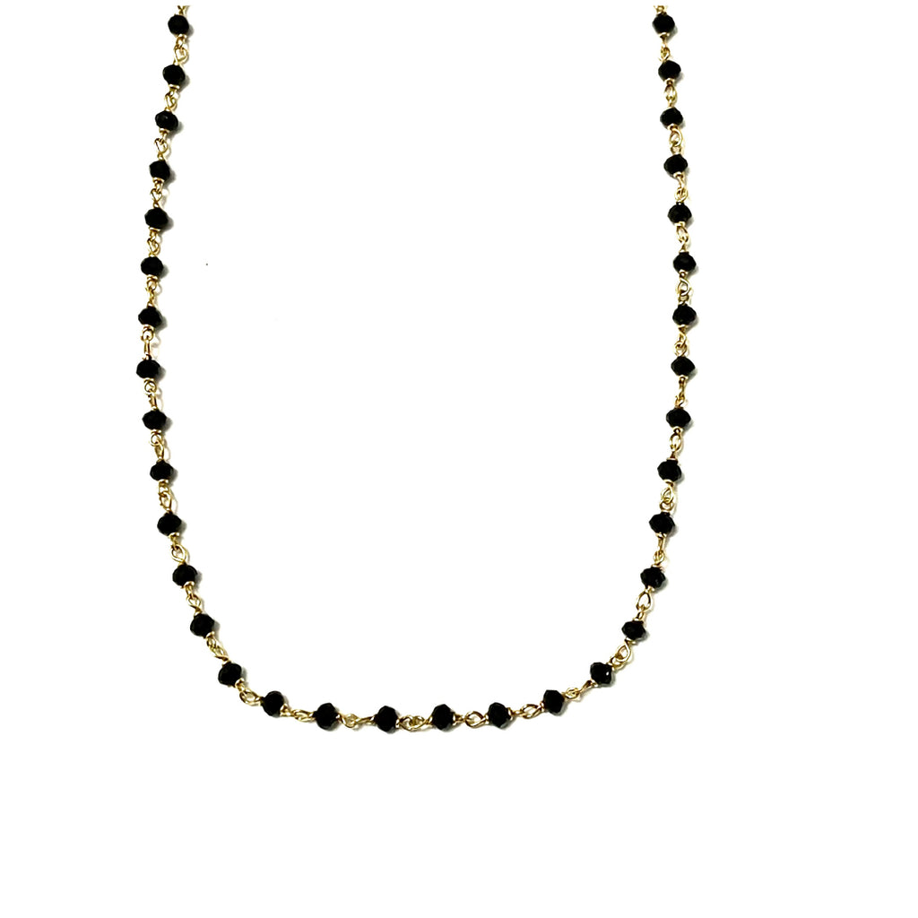Black Swarovski chain