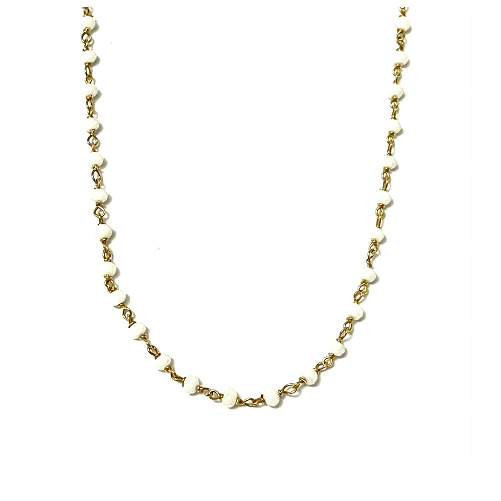 White Swarovski chain