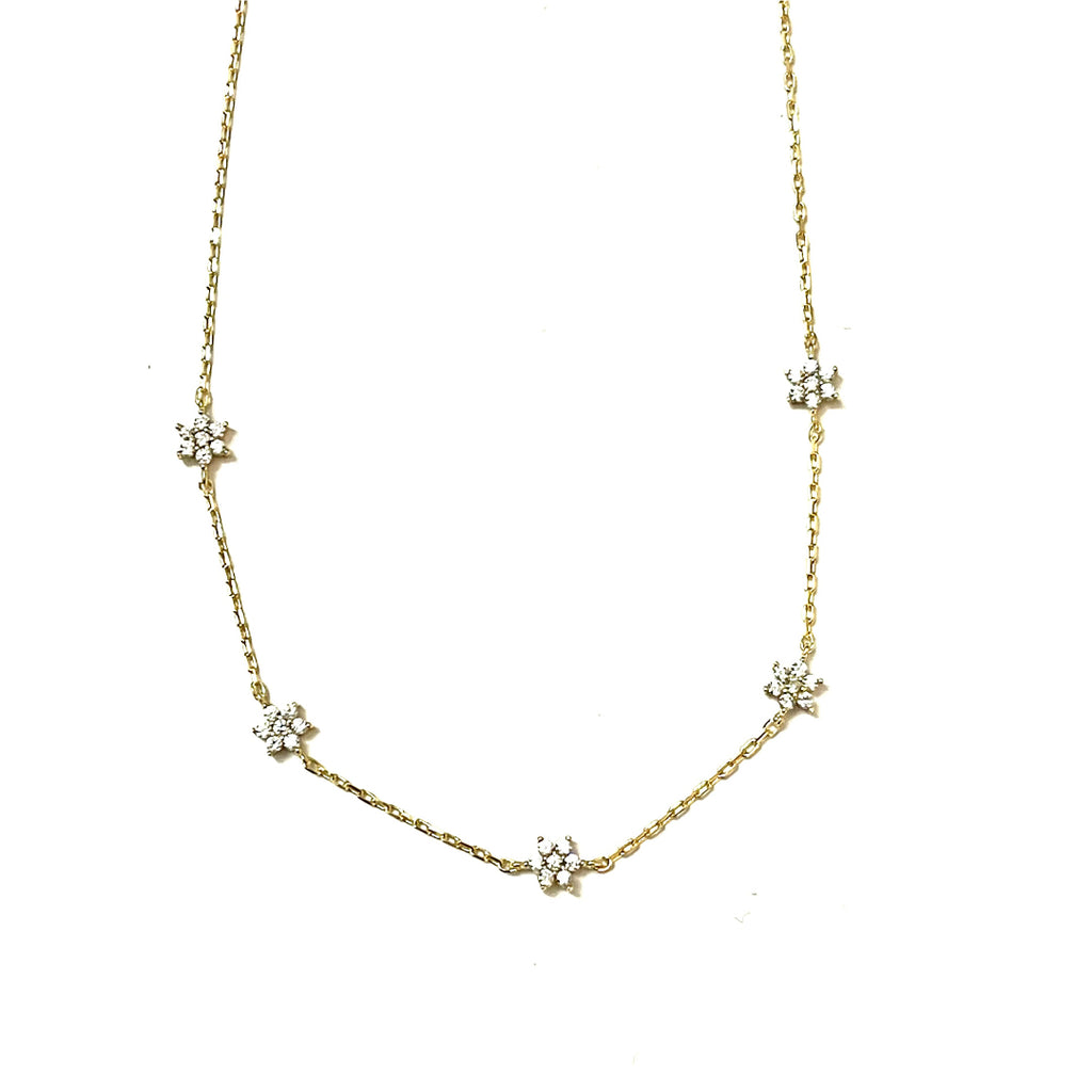 Necklace with Five Flowers